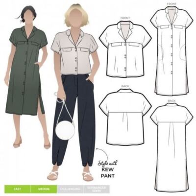 Style Arc Schnittmuster Monty Shirt & Kleid Größen 18-30