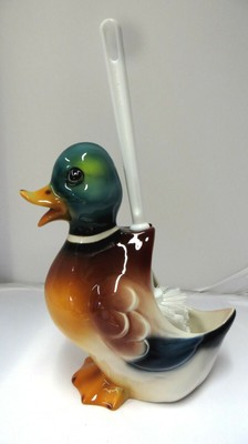 exklusive WC Bürstengarnitur " ENTE " German 27cm Italien Keramik