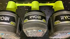 TRIPLE RYOBI GREEN Battery Holder Wall Mount for Ryobi One+ One Plus 18V