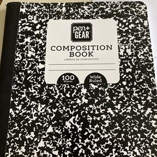 3  Pen  Gear Composition Books ,, Wide Ruled, 100 Pages, 9.75" x 7.5"