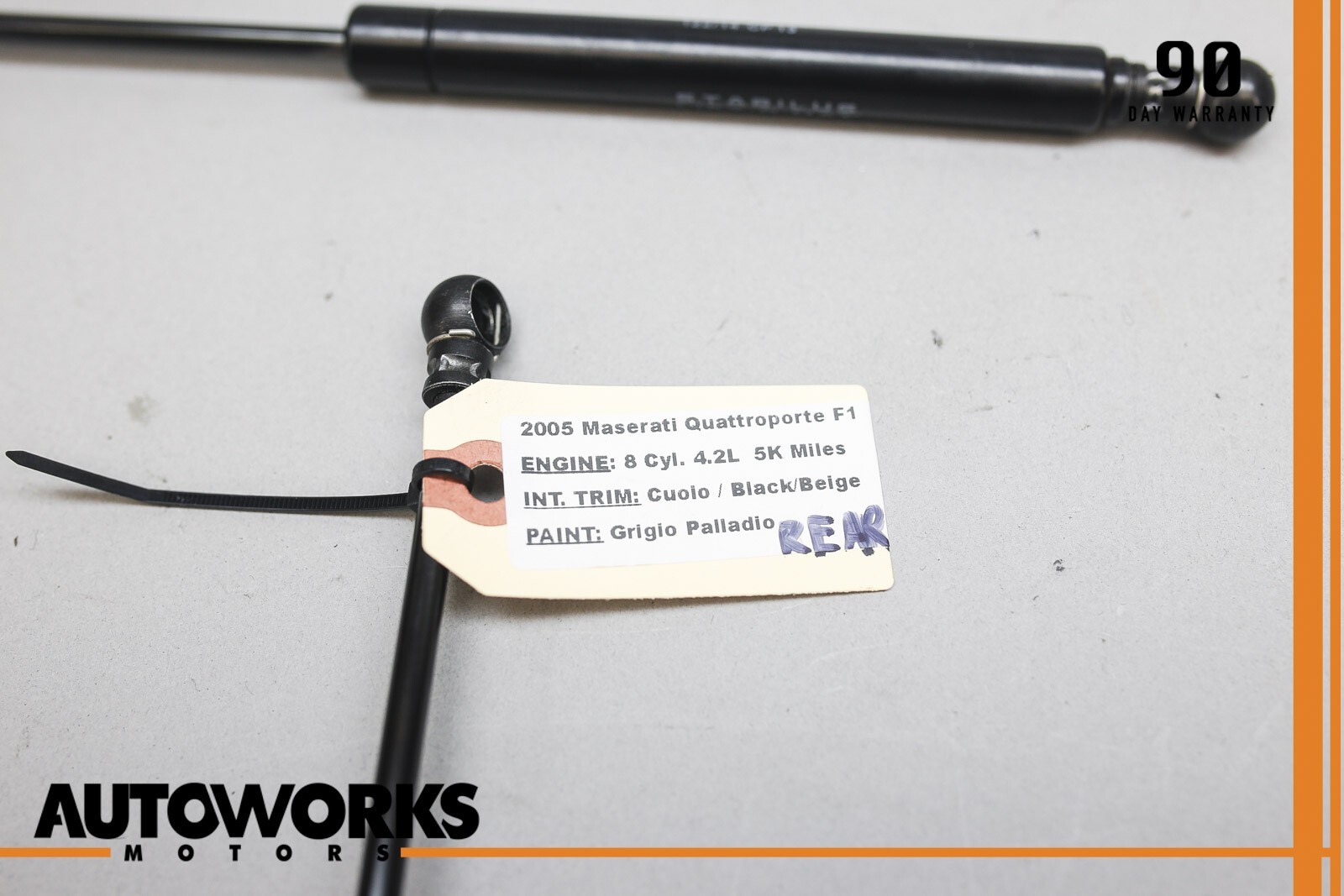 03-08 Maserati Quattroporte M139 Right or Left Trunk Lift Support Strut Set OEM