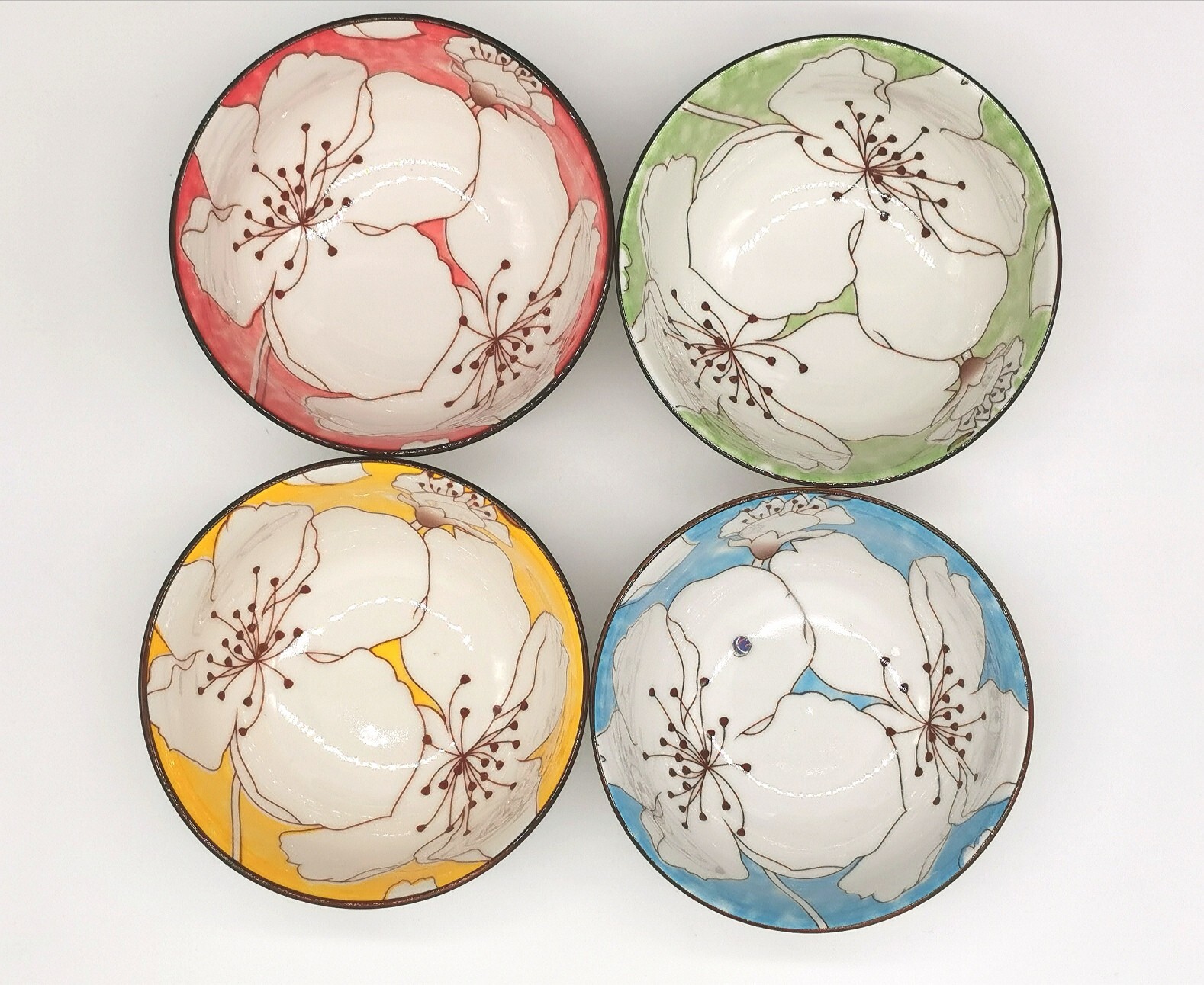 Set of 4 Japanese Chinese Style Rice Bowl Gift Set eBay