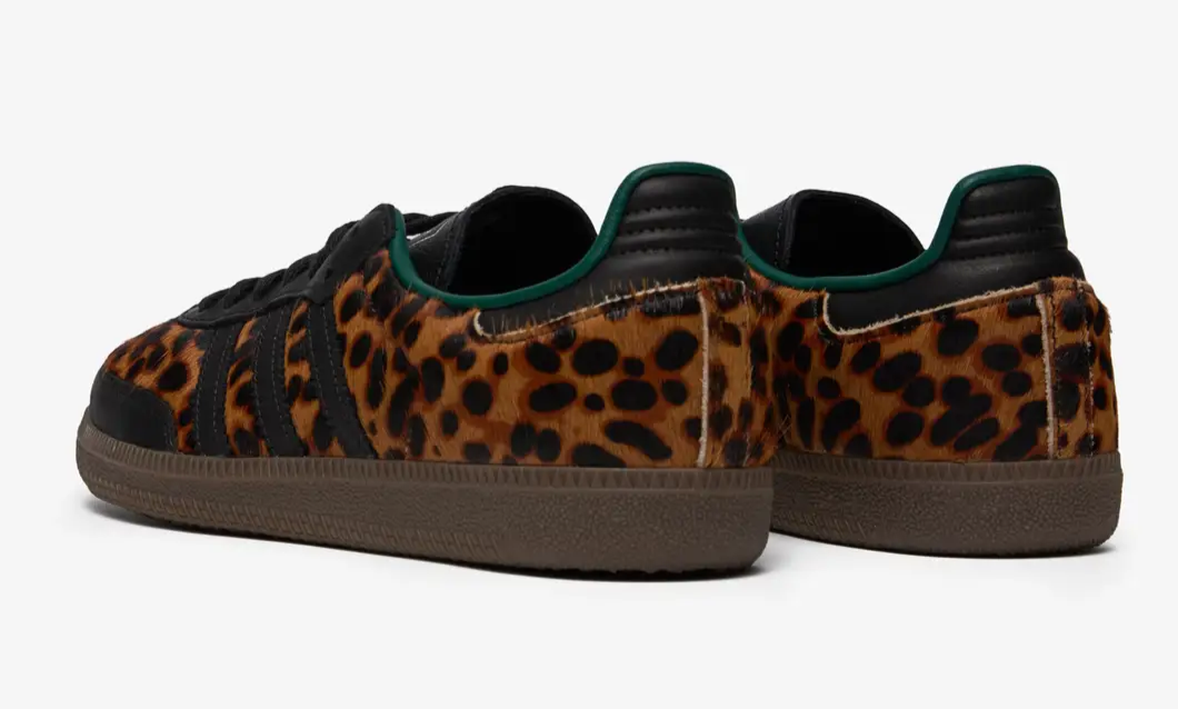 adidas Samba OG Leopard Faux Fur Sneakers Retro Trainers Shoes