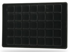 Black 35x35 mm Collection Coin Tray 35 Square Compartments Schulz P35