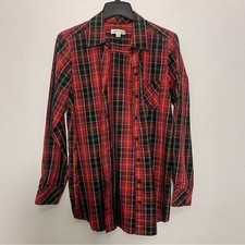 Orvis women  s 100 cotton plaid button down shirt size 10