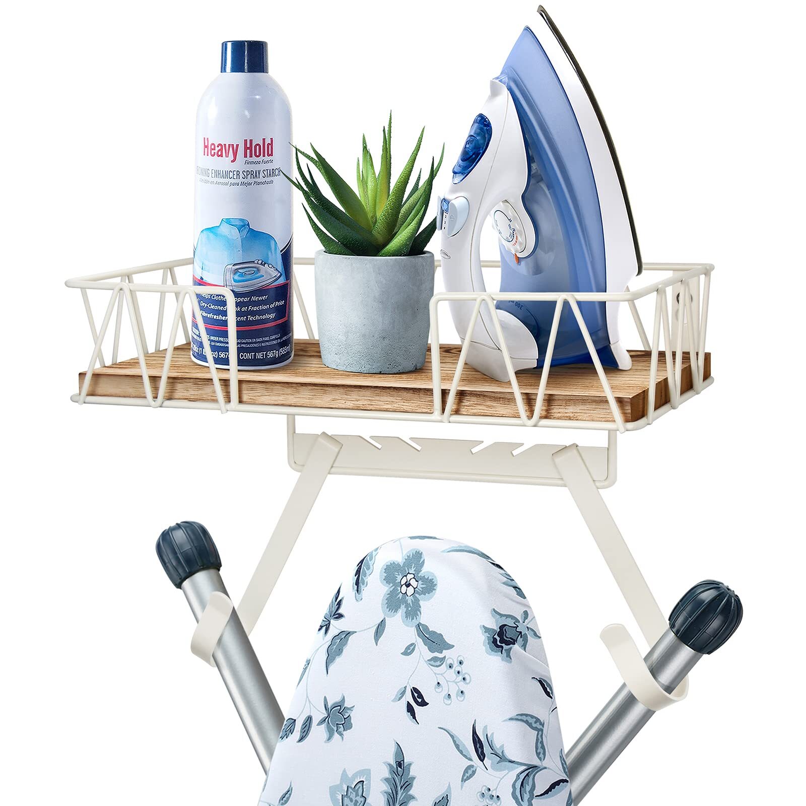 TJ.MOREE Ironing Board Hanger Wall Mount - Laundry Room Decor Iron and Ironin...-image