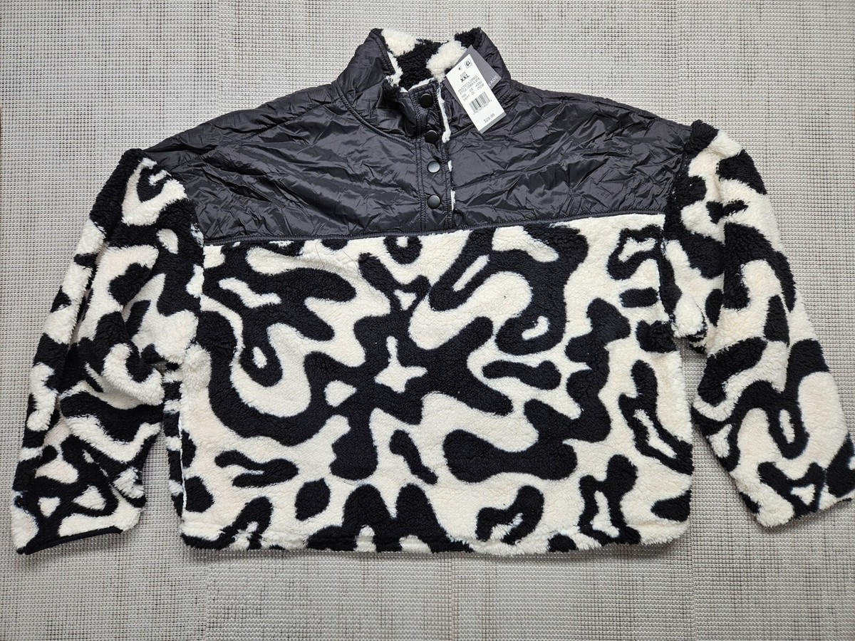 Grayson Thread Women's Pattern Graphic Faux-Fur Jacket Size XXL