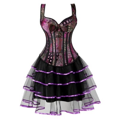 Bustier Corset Dresses Skirt Tutu Set Corset Plus Size Gothic Jacquard Vintage | eBay Bustier Corset Dresses Skirt Tutu Set Corset Plus Size Gothic Jacquard Vintage | eBay