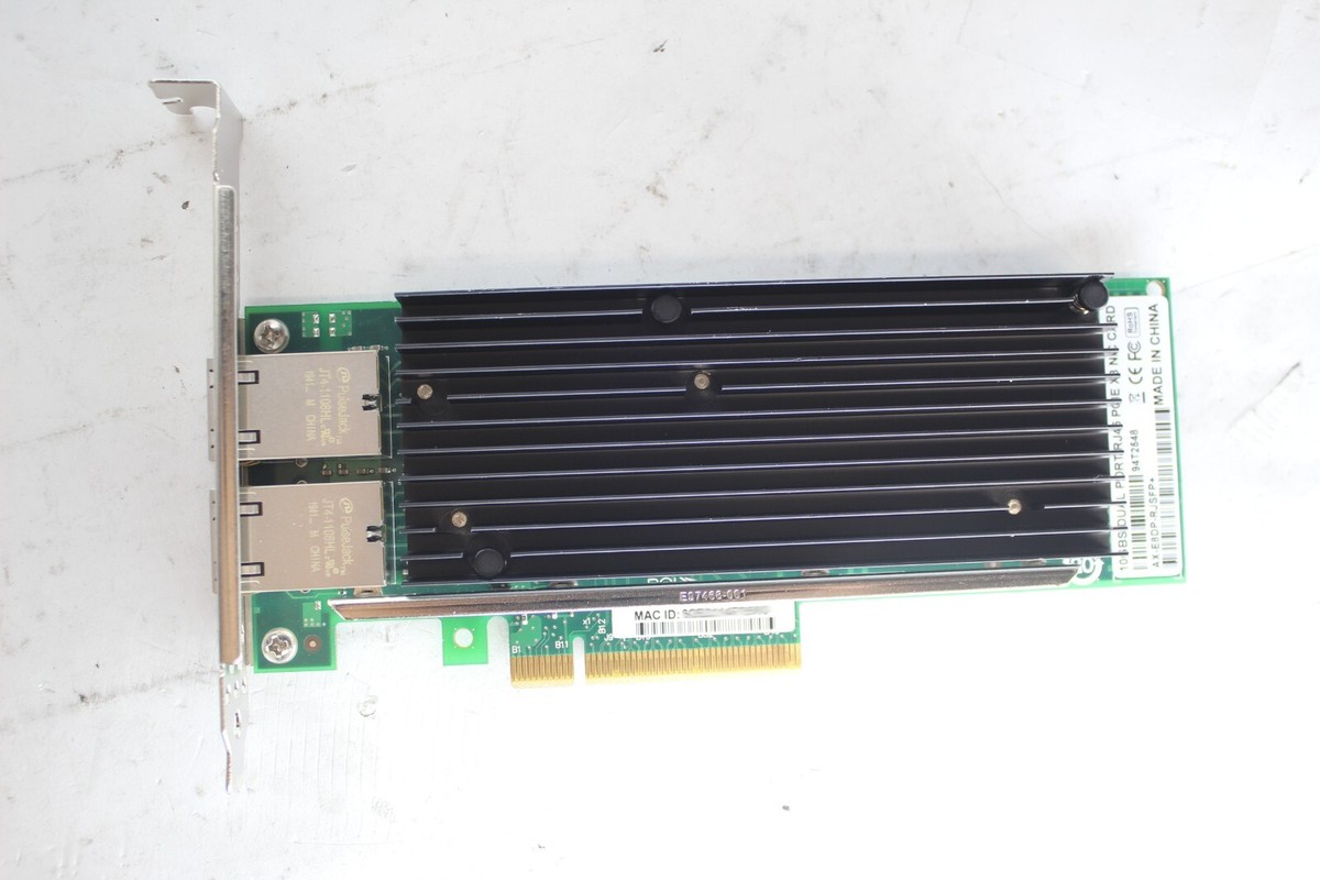 PulseJack JT4-1108HL 10Gbs Dual Port RJ45 PCIe X8 NIC Network Card