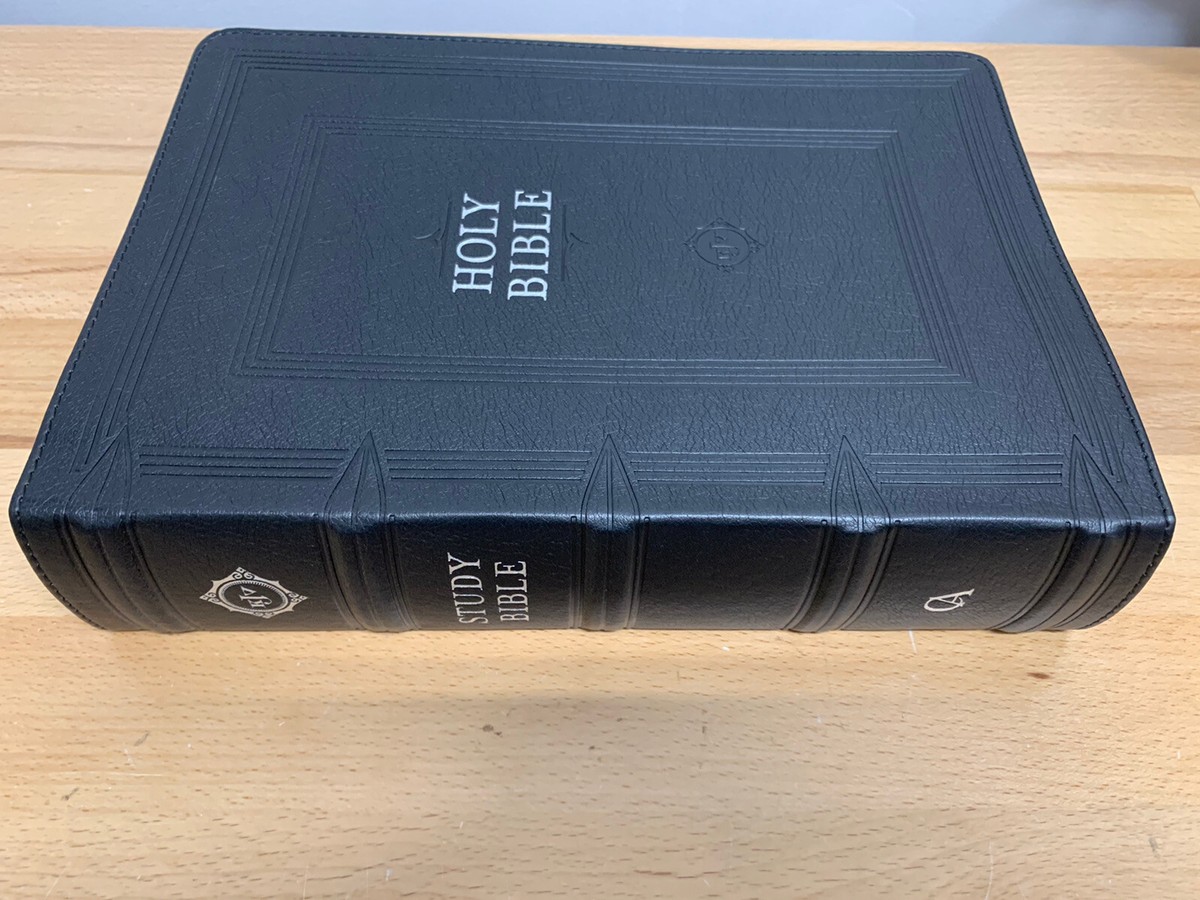 KJV Study Bible Black Faux Leather by Christian Art Gifts