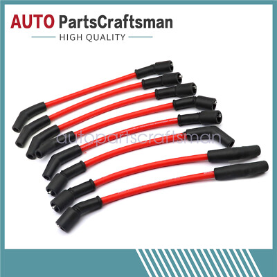 10mm Spark Plug Wires 8Pcs/Set For Cadillac Escalade ESV Luxury Sport 6.2L 2019