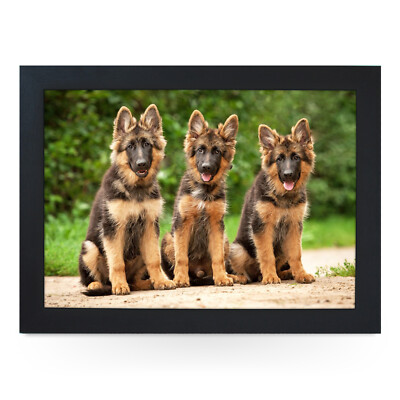 Yoosh Lap Tray mit Kissen - Deutscher Schäferhund Welpen - gepolsterter Knieschreibtisch