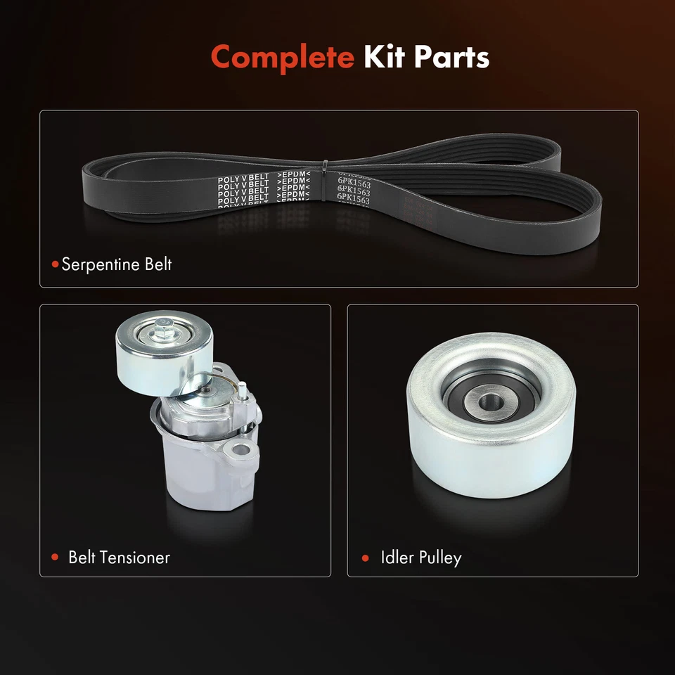 3x Serpentine Belt Drive Component Kit for Toyota Camry 2018-2023	Lexus RX350 - Image 3 of 4