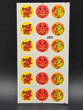 Vintage 1980s Teech-Um Cinnamon Bear Scratch and Sniff Sticker Sheet TeechUm 820
