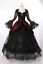 miniature 1  - H-3402 Gothique Victorien Dentelle Noir Rouge Robe de Soirée Costume Cosplay