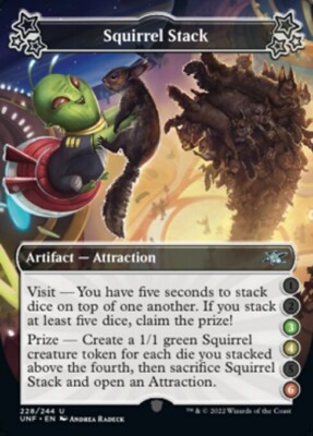 MTG Unfinity Attraction U Squirrel Stack 3-4-6 #228d PLAYSET 4x x4