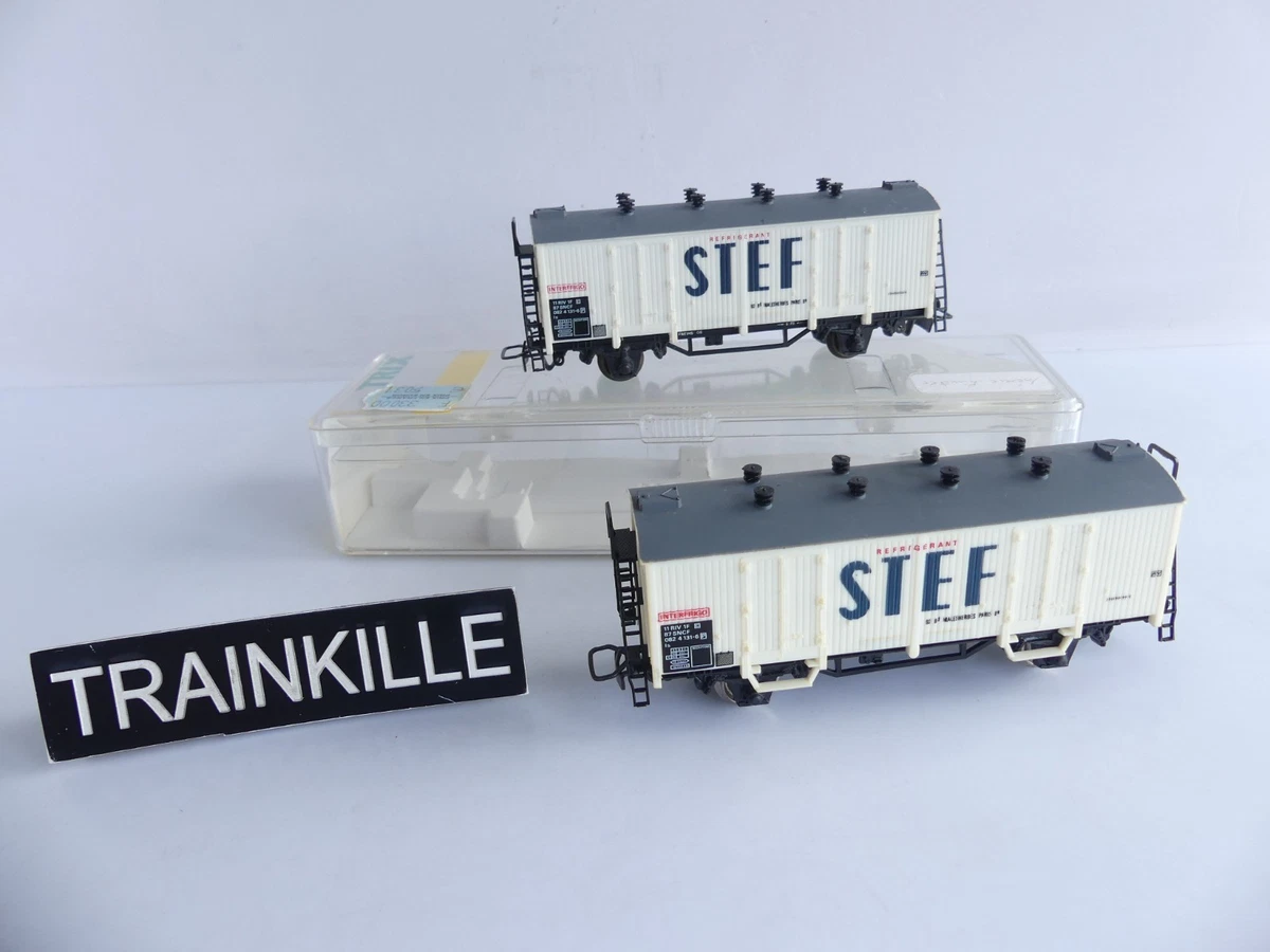 JOUEF LOT 3 Wagons Couvert Frigorifique/Isotherme STEF Réf 6280/656 Ho