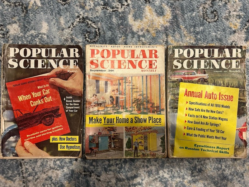 Popular Science Magazine - September 1956, July 1957, January 1958