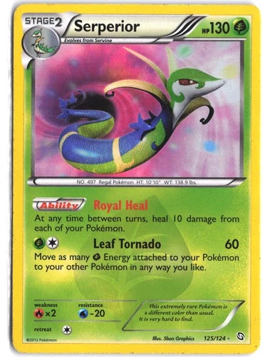Serperior 125/124 Secret Rare Dragons Exalted Pokemon