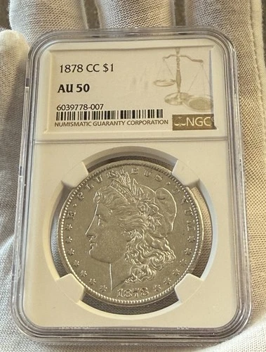 1878-CC Morgan Silver Dollar $1 NGC AU50 Better Date
