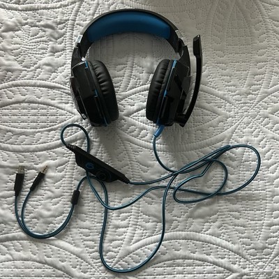 VersionTECH G2000 Stereo Surround Sound Over-Ear Gaming Headset Black And Blue