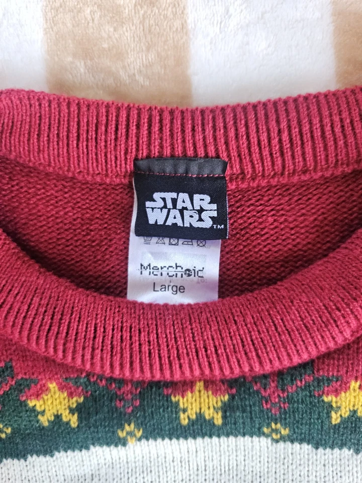 Мужской свитер Star Wars Red Boba Fett Mandalorian Ugly Christmas большой размер - Изображение 2 из 4