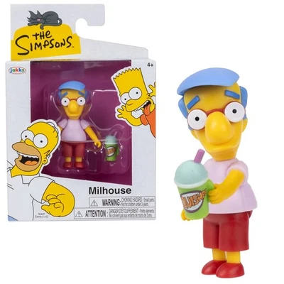 JAKKS PACIFIC Die Simpsons 7 cm Mini Figur mit Zubehör Wave 3: Milhouse van Houten