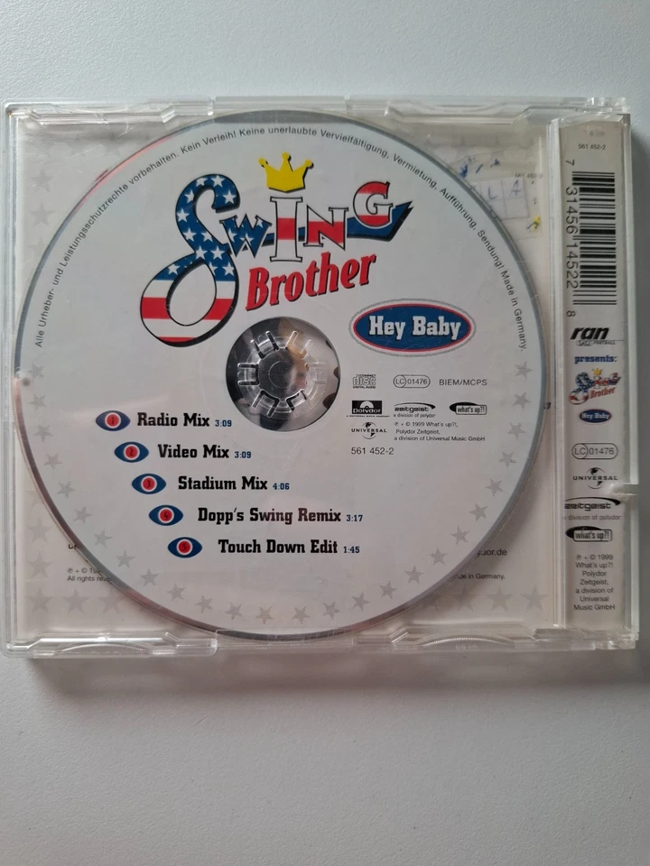 Swing Brother – Hey Baby | Maxi CD | Sehr gut - Bild 3 von 3