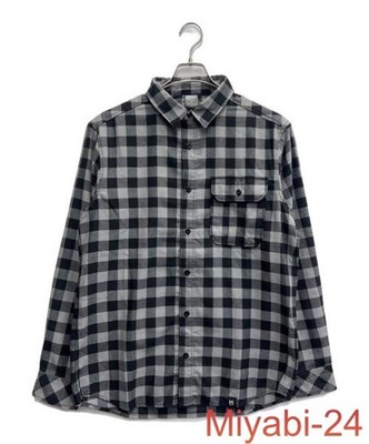 Millet Men's Gray Check Shirt XL Near Mint Long Sleeve Casual Top