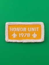Honor Unit 1978 Award Patch Gauze Back BSA Scouts America NEW