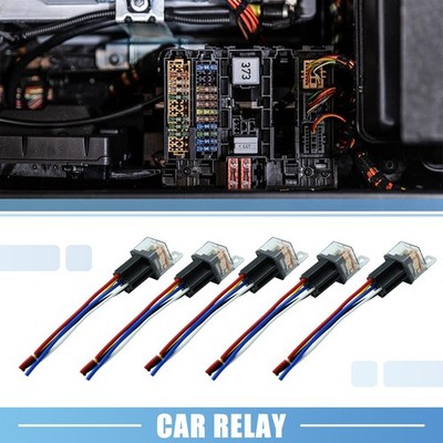 5pcs JD-1914 5 Pin DC 12V 80A Universal Car Fuse Relay Switch Power with Harness