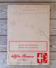 Alfa Romeo Shop Manual Giulia 1750 Original Vintage Wheel Suspension Frt End