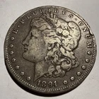 1891 CC Morgan Silver Dollar  90% SILVER  $1 Coin  Carson City