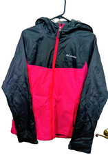 Columbia Women's Logo Nylon Lightweight Full Zip WindBreaker Jacket Size Large