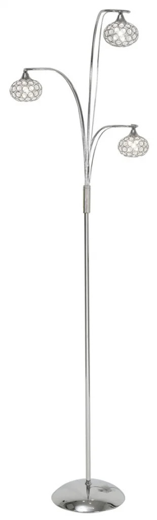 Floor Light Silver Toulon Chrome Oaks Lighting 4341 FL CH
