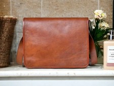 Leather Vintage Laptop Bag Men's Handmade Messenger Bag Satchel Shoulder Bag