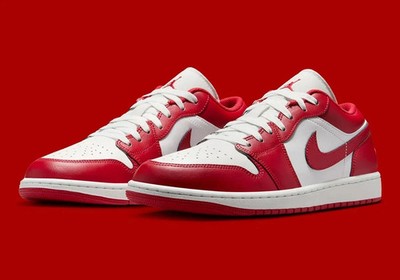 NIKE AIR JORDAN 1 LOW ナイキ エア ジョーダン 1 ロー メンズ SUMMIT WHITE/SUMMIT WHITE/VARSITY RED ホワイト 553558-166 Nike Air Jordan 1 Low Shoes Summit White Varsity Red 553558-166