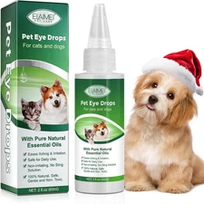 60ML Pet Eye Drops for Dog & Cat Relieve Eyes Itching & Irritation Pink Eye ...