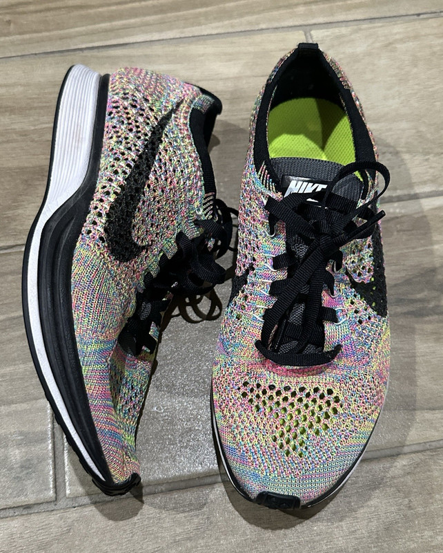 Nike Flyknit Racer Multicolor Men's Lightweight Running Shoes size 5.5