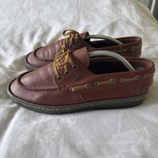 Men's Adidas Originals Saint Florent Brown Deck Shoes Size 9 UK Leather 
