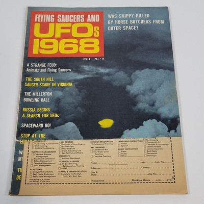 Vintage Flying Saucers And UFOs 1968 Magazine #2 Science Fiction Aliens