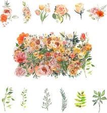 100 Pcs Natural Botanical Flower Stickers, Wildflower Stickers for Wild