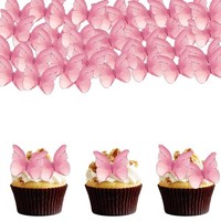 Tortendeko Essbar Schmetterlinge Rosa 48 StüCk FüR Torte Cupcake Muffin