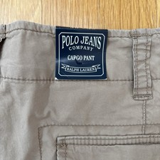 NWT Polo Jeans Company Ralph Lauren Cargo Pants - 36x30 - Tan - NEW OLD STOCK