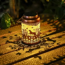 Mothers Day Gifts Dog Solar Lanterns Outdoor Waterproof Garden Decor Solar Li...