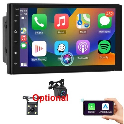 Double 2Din 7'' Car Apple/Andriod Car Play Touch Screen Stereo Bluetooth Radio