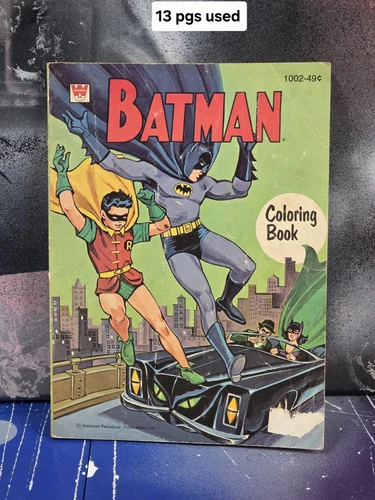 Vintage 1967 Batman Coloring Book #1002 Whitman (13 Pages Colored)