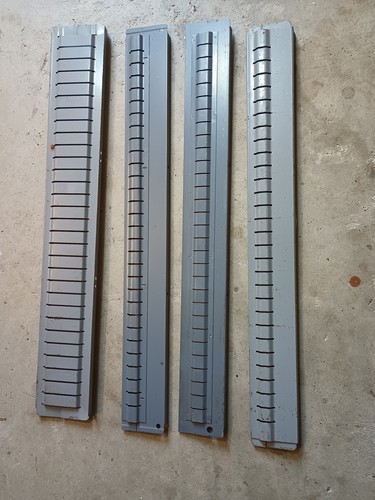 Stanley Vidmar drawer dividers, 25 1/2 X 3 7/8", 2 @ 2 7/8" 1@ 2.75" Set of 4