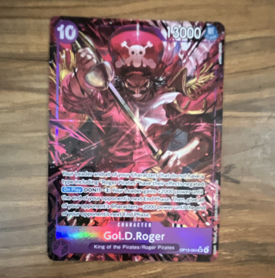 One Piece CCG Gol.D.Roger Alt Art Super Rare Foil OP13-064