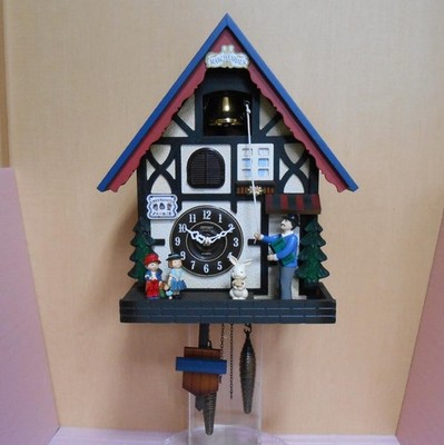 CITIZEN POPPO Cuckoo Wall Clock Fairytale House QP-533-6 Vintage